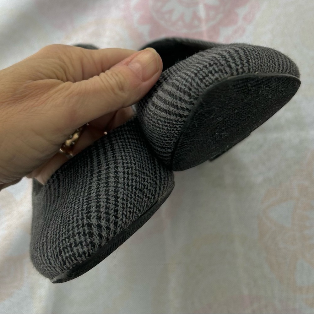 Clarks Teresa Houndstooth Size 11 WIDE Step Pump Grey Black Plaid EUC - Picture 7 of 13